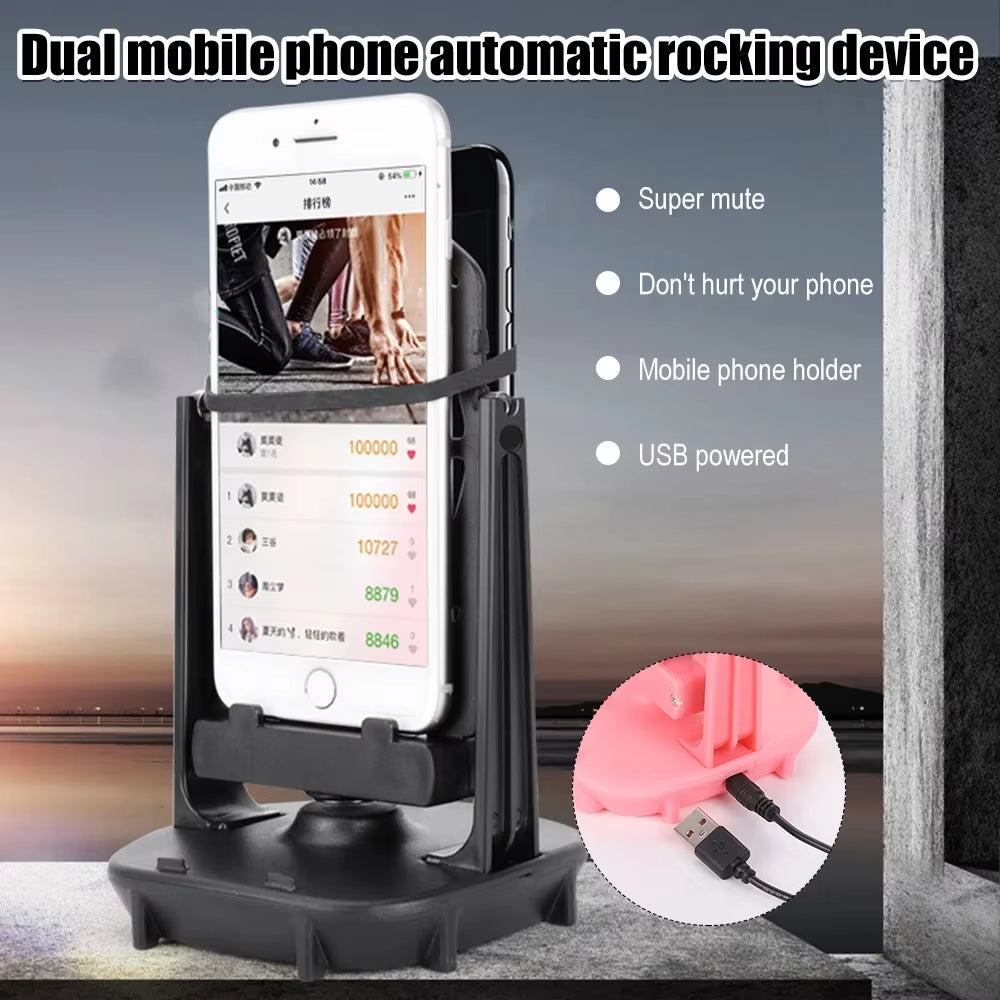 Desk Walking Swing Shaker Mobile Phone Stand Holder Pedometer Brush Stepper for Phone Wiggler Counter for Iphone Samsung Xiaomi