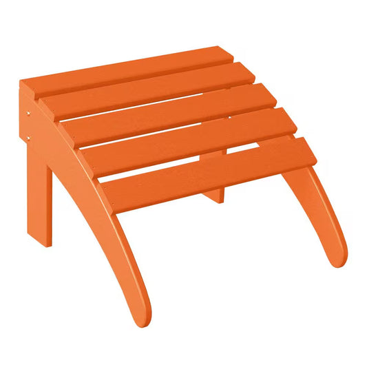 District Orange Plastic Outdoor Adirondack Chair Ottoman