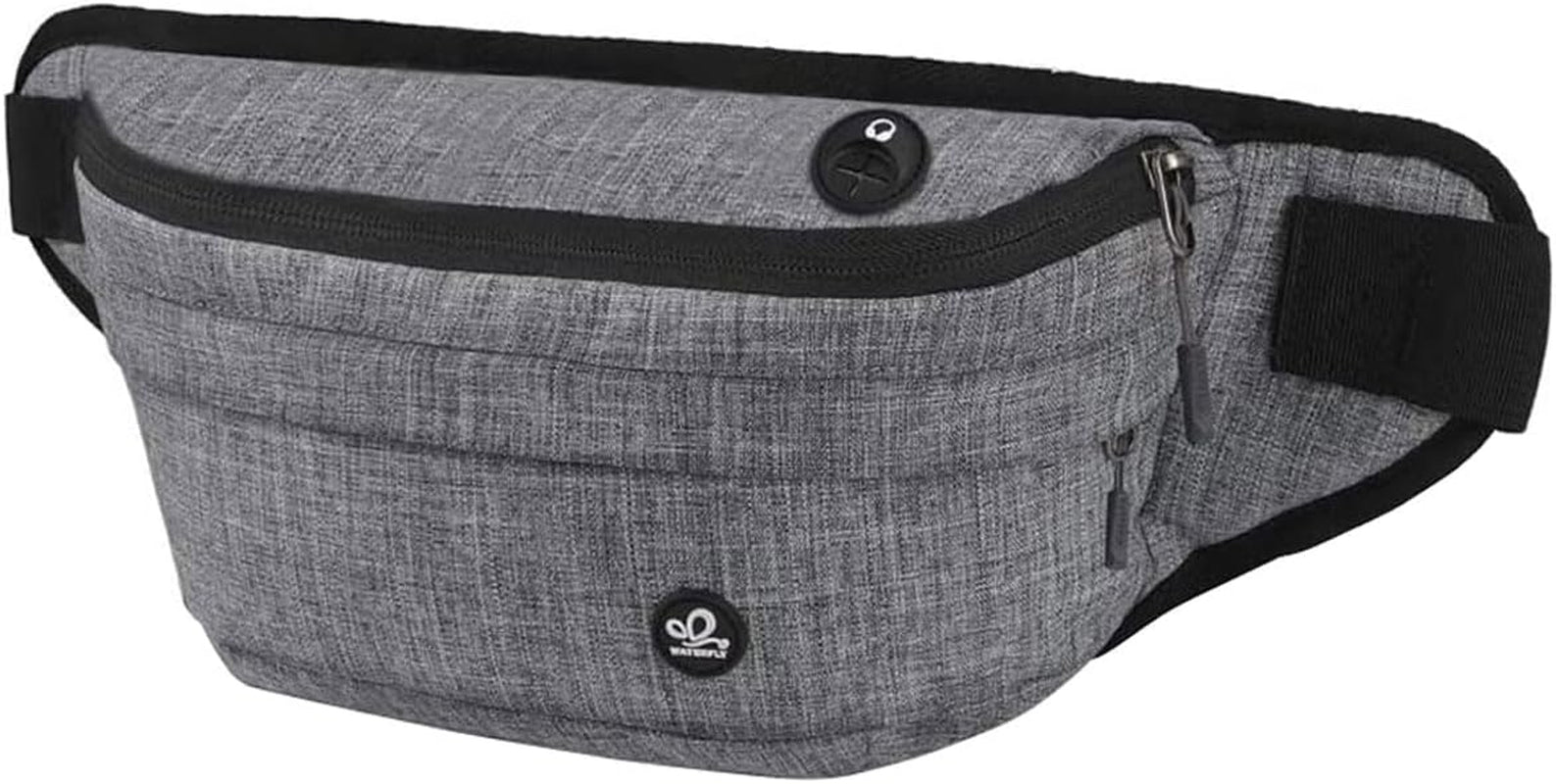 Running Belt Fanny Pack: Runner Marathon Jogging Waist Pack Sport Workout Exercise Fitness Phone Holder Belt for Men Women Jogger Slim Waistband Black