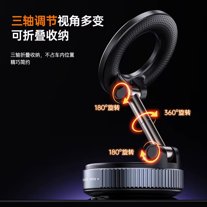 Strong Magnetic Mobile Phone Stand 720° Foldable round Bracket Car Holder Support for Universal Phones Mount Holders in Car