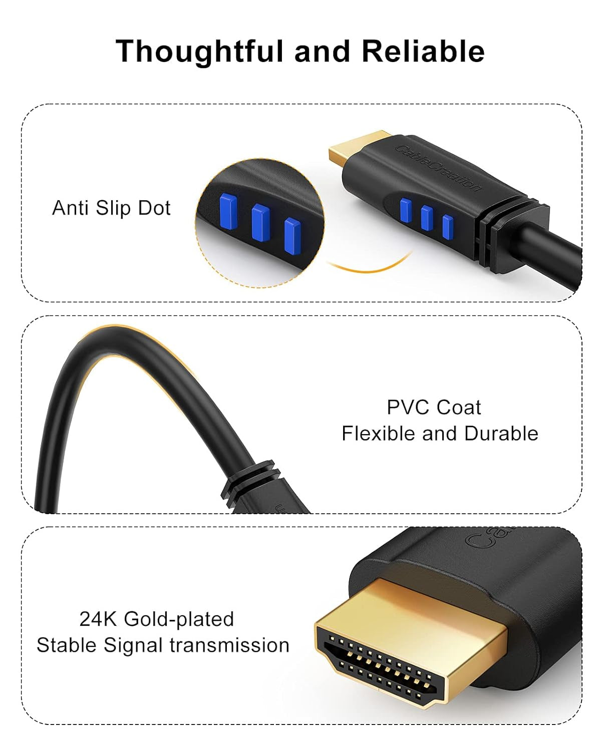4K HDMI Cable 3Ft down Angle 90 Degree Right Angle, Support 4K@60Hz Ultra HD 3D Video, Male to Male Black HDMI Cable for TV, PC, Gaming and More