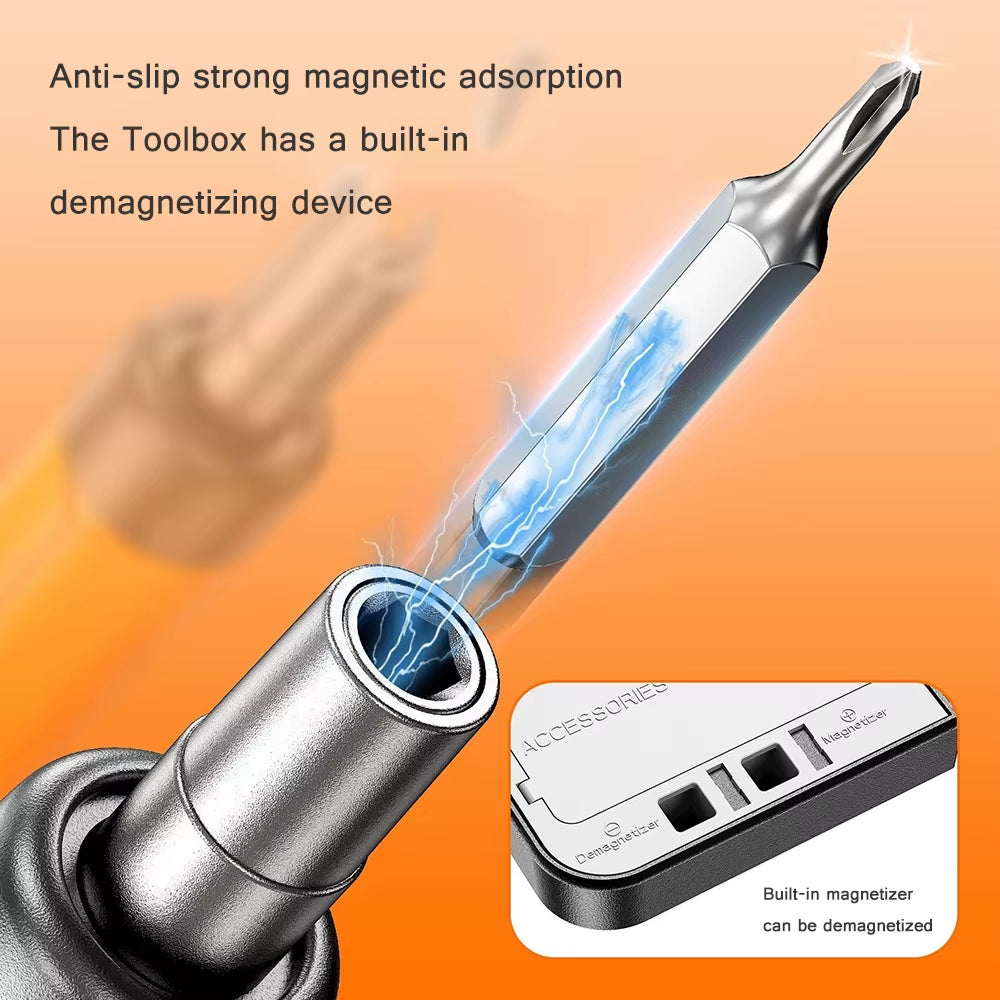 Electric Screwdriver Set Precision Power Tool Kit Rechargeable Wireless Mini Small Bits for Mobile Cell Computer Repair CRV