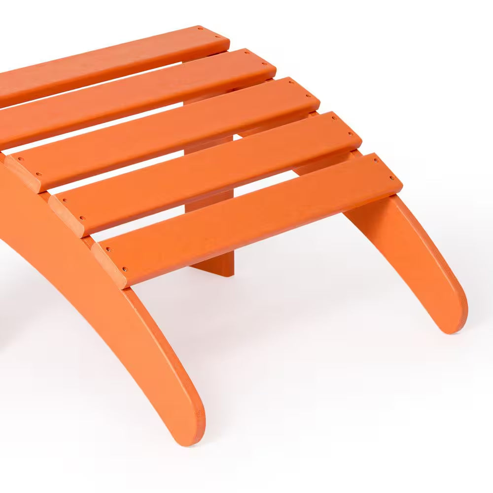 District Orange Plastic Outdoor Adirondack Chair Ottoman