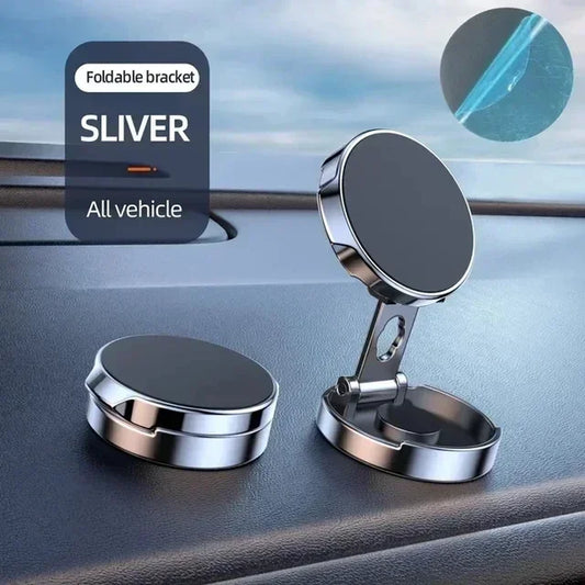 Strong Magnetic Mobile Phone Stand 720° Foldable round Bracket Car Holder Support for Universal Phones Mount Holders in Car