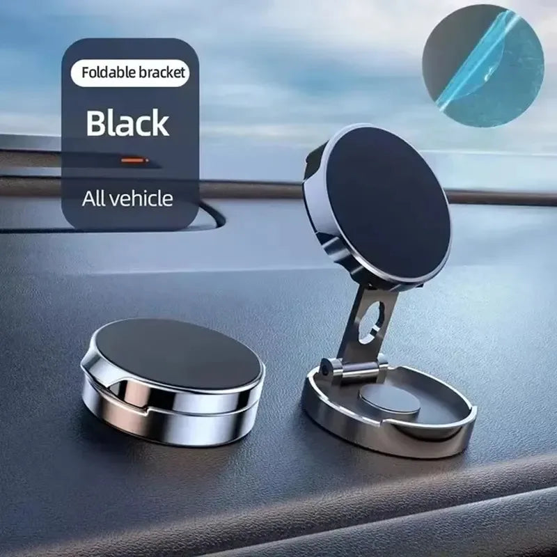 Strong Magnetic Mobile Phone Stand 720° Foldable round Bracket Car Holder Support for Universal Phones Mount Holders in Car