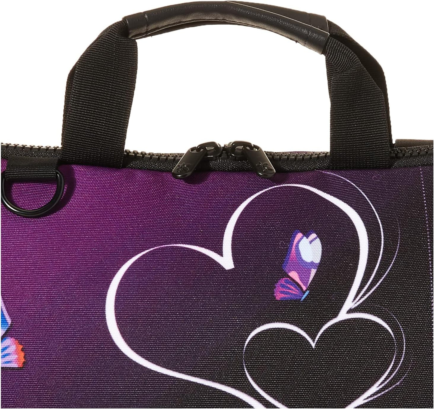Purple Butterflies Canvas Laptop Carrying Shoulder Sleeve Case Protective Bag Briefcase Fits 11.6 12 12.9 13 13.3 Inches Laptop Ultrabook Netbook CSH-05