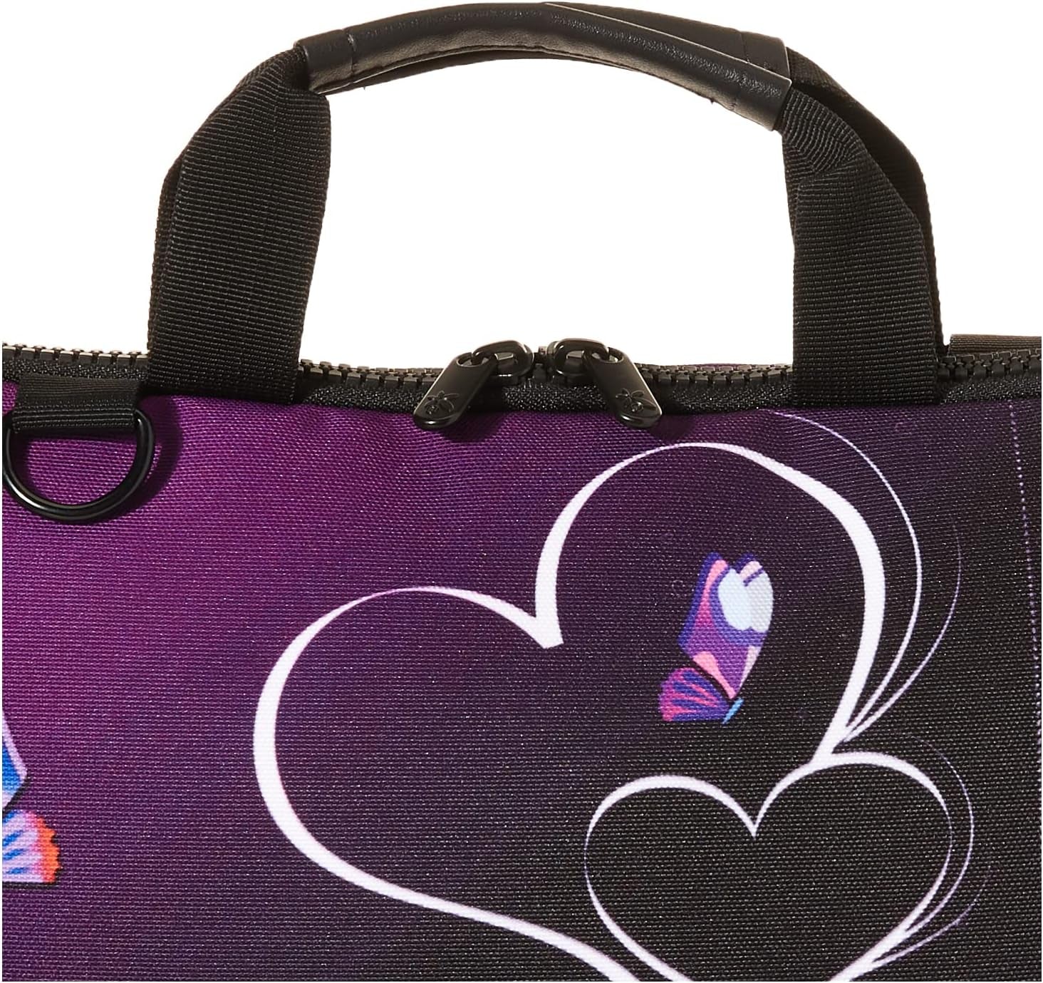Purple Butterflies Canvas Laptop Carrying Shoulder Sleeve Case Protective Bag Briefcase Fits 11.6 12 12.9 13 13.3 Inches Laptop Ultrabook Netbook CSH-05