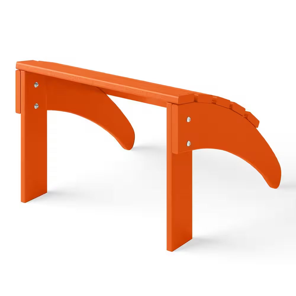 District Orange Plastic Outdoor Adirondack Chair Ottoman